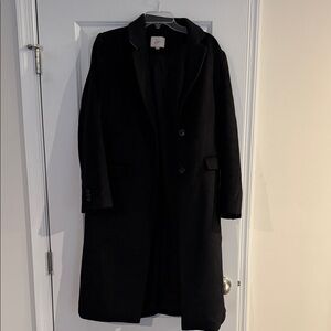 Loft Black Long Coat - size medium